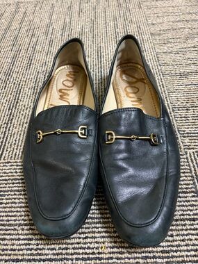 Black Leather Womens Loafers with Lorraine Sam Edelman